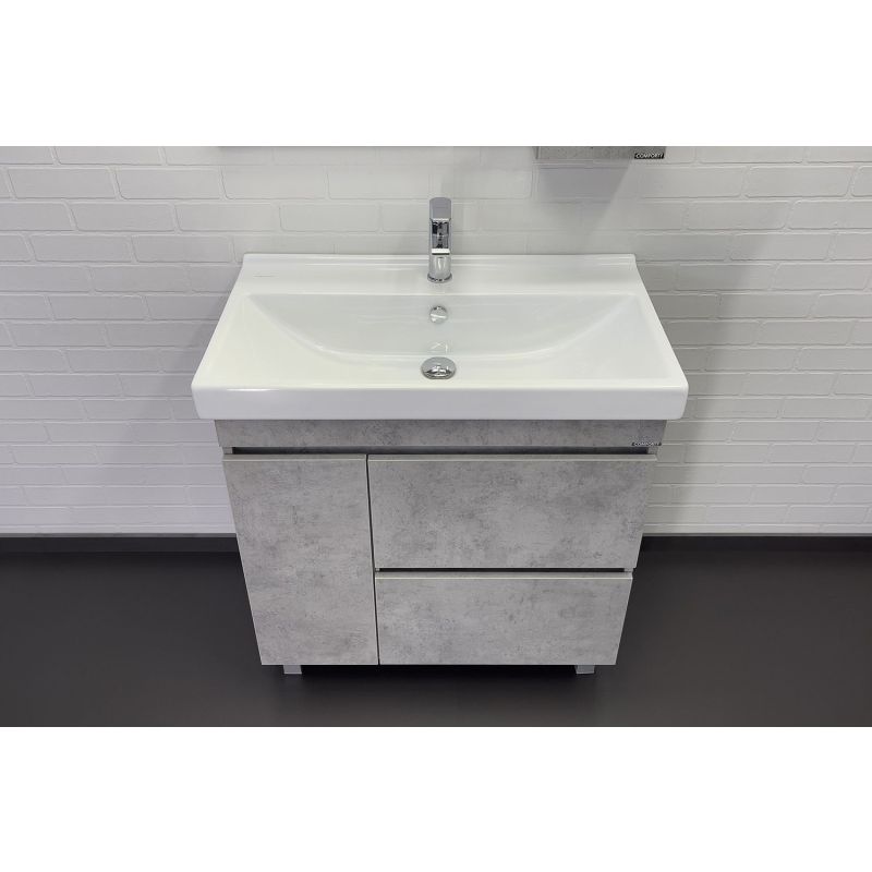 Тумба с раковиной Comforty Осло-80Н 00-00012959 бетон светлый с раковиной Fest 80 F01