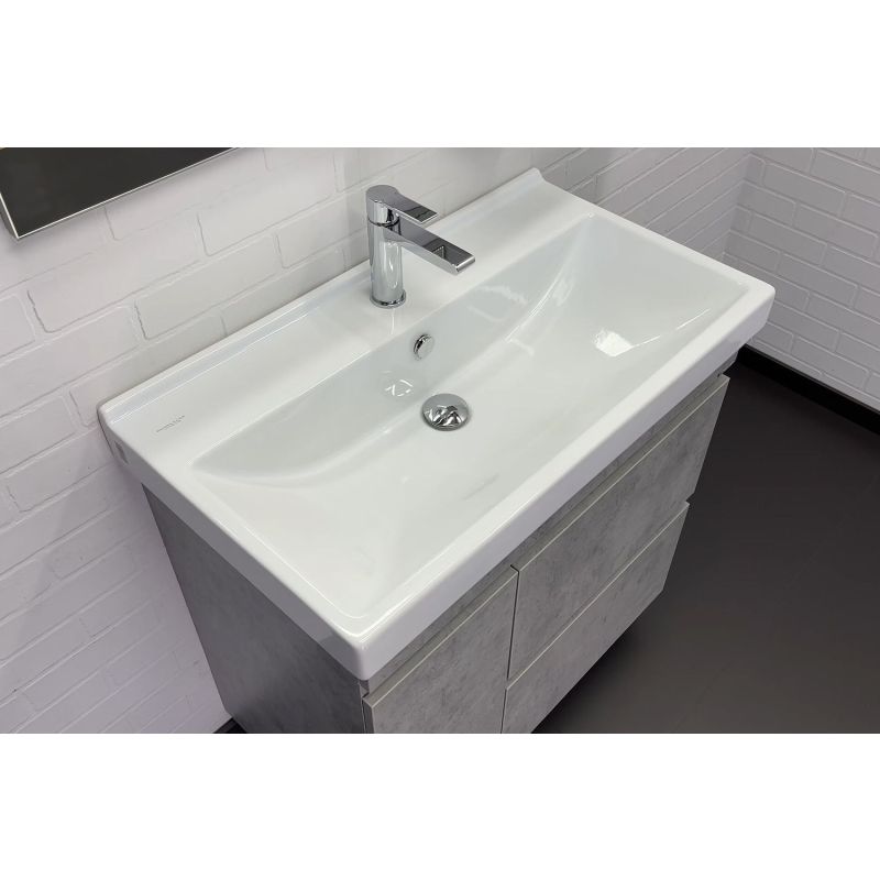 Тумба с раковиной Comforty Осло-80Н 00-00012959 бетон светлый с раковиной Fest 80 F01