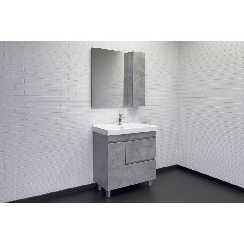 Тумба с раковиной Comforty Осло-80Н 00-00012959 бетон светлый с раковиной Fest 80 F01