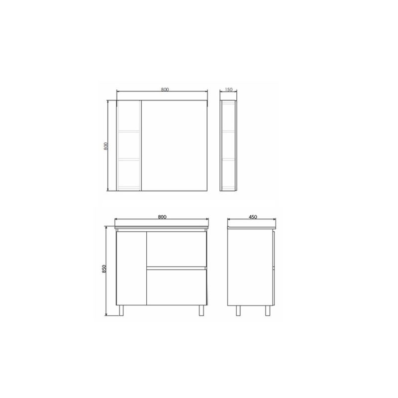 Тумба с раковиной Comforty Осло-80Н 00-00012959 бетон светлый с раковиной Fest 80 F01