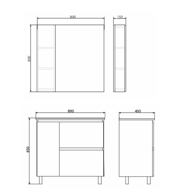 Тумба с раковиной Comforty Осло-80Н 00-00012959 бетон светлый с раковиной Fest 80 F01