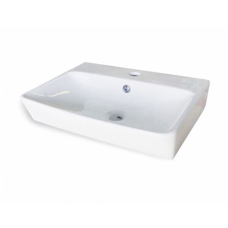 Тумба с раковиной Comforty Порто-60 00-00011395 дуб дымчатый с белой столешницей c раковиной Comforty 9055RA-50