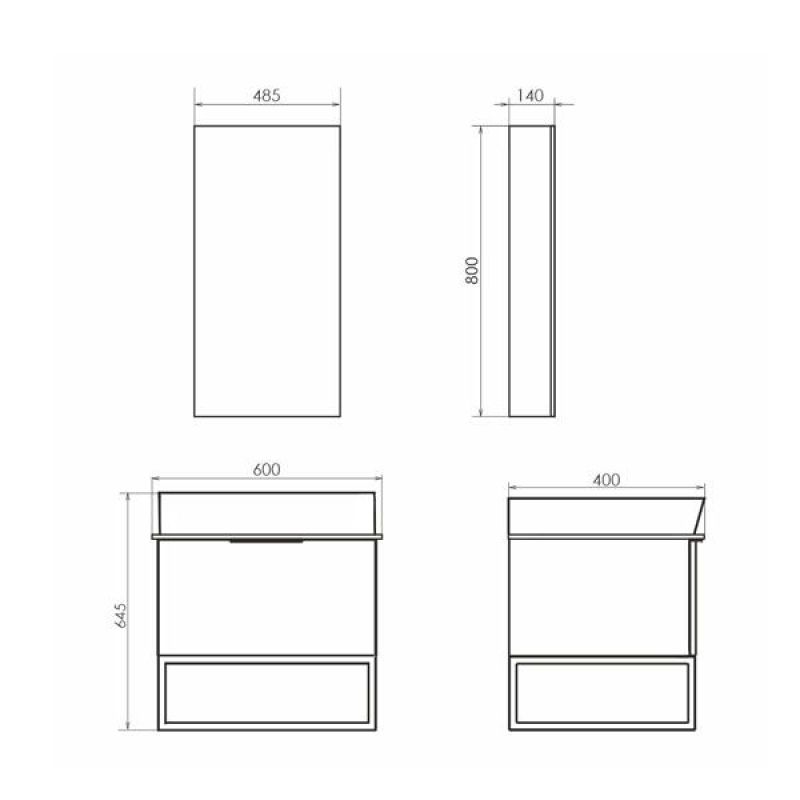 Тумба с раковиной Comforty Порто-60 00-00011395 дуб дымчатый с белой столешницей c раковиной Comforty 9055RA-50