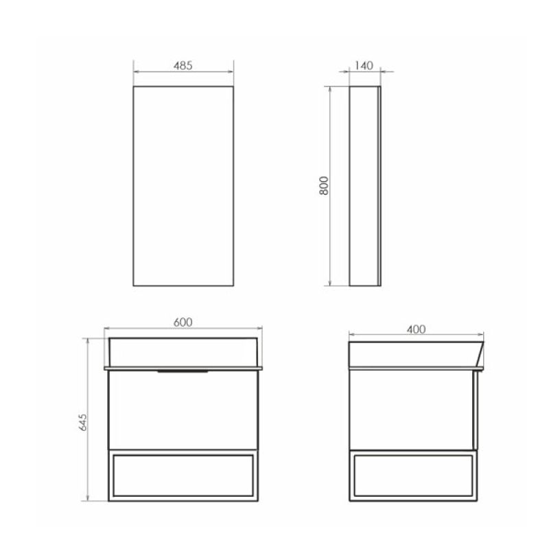 Тумба с раковиной Comforty Порто-60 00-00011395 дуб дымчатый с белой столешницей c раковиной Comforty 9055RA-50