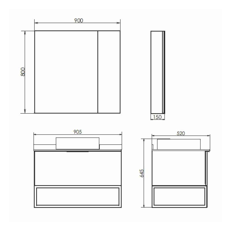 Тумба с раковиной Comforty Порто-90 00-00008927 дуб тёмно-коричневый с черной столешницей c раковиной Comforty 9110