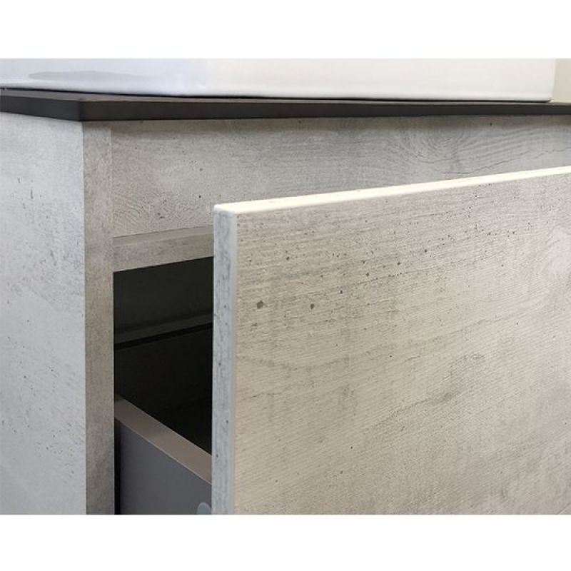 Тумба с раковиной Comforty Прага-60 00-00014536 дуб белый с графитовой столешницей с раковиной Comforty PZ-6068