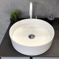 Тумба с раковиной Comforty Сорренто-90Н 00-00013520 светло-серый с черной столешницей c раковиной Comforty 9110