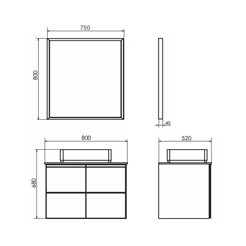 Тумба с раковиной Comforty Таллин-80 00-00014814 Белый/Дуб натуральный с графитовой столешницей с раковиной Comforty T-Y9378