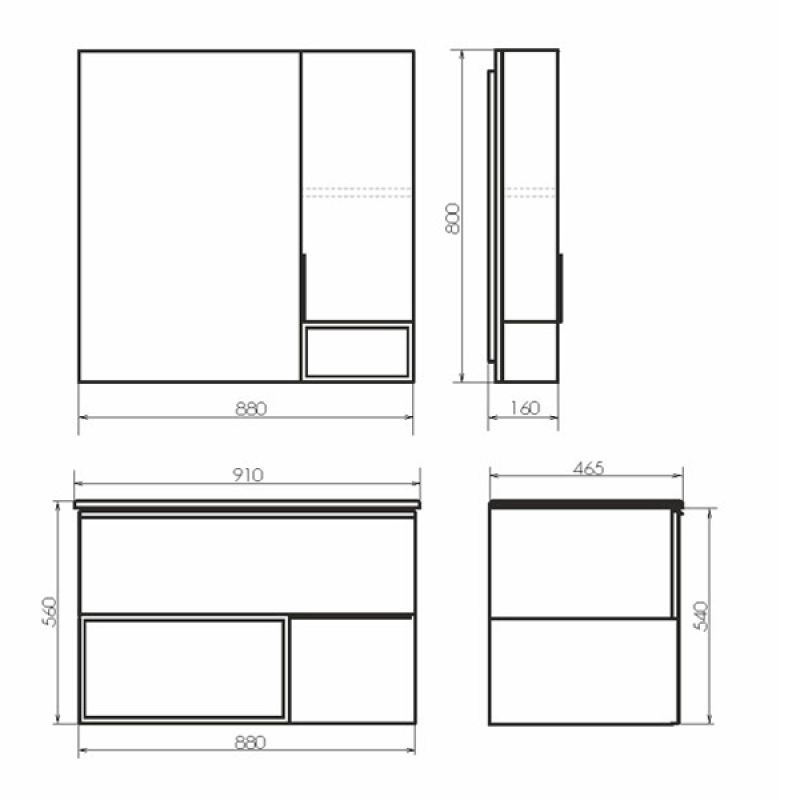 Тумба с раковиной Comforty "Франкфурт" 90 00-00007342 бетон светлый с раковиной Quadro 90