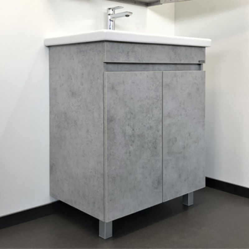 Тумба с раковиной напольная Comforty "Осло-70НД" 00-00006117 бетон светлый с раковиной COMO 70