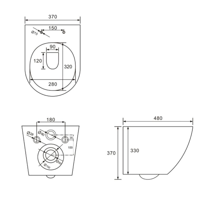 Подвесной унитаз Comforty безободковый, с быстросъёмным сиденьем из дюропласта SoftClose, белый, 00-00003086