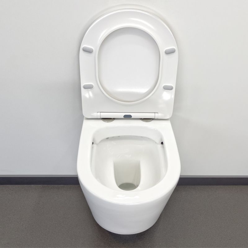 Подвесной унитаз Comforty безободковый, с быстросъёмным сиденьем из дюропласта SoftClose, белый, 00-00007646