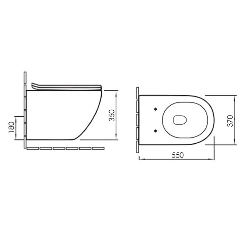 Подвесной унитаз Comforty, белый, 00-00007789