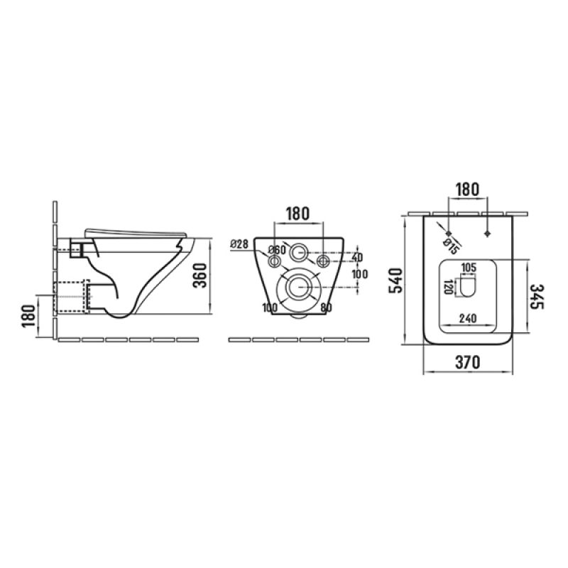 Подвесной безободковый унитаз Comforty, белый, 00-00012861