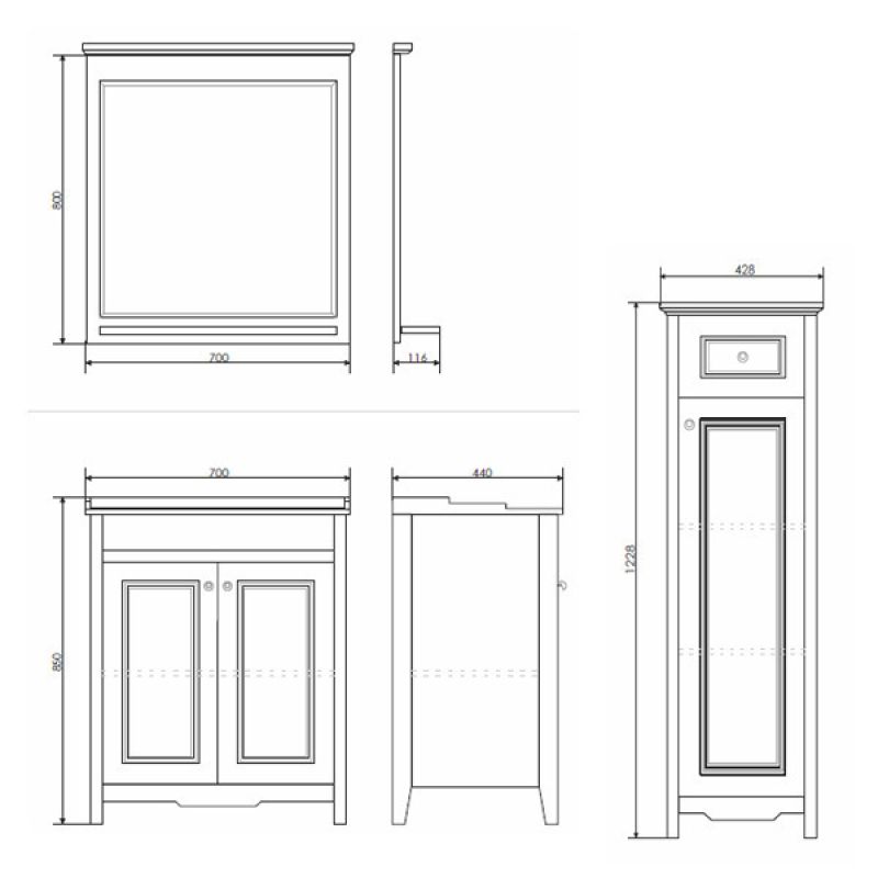 Шкаф полупенал Comforty Тбилиси 40 00003132633 Белый глянец