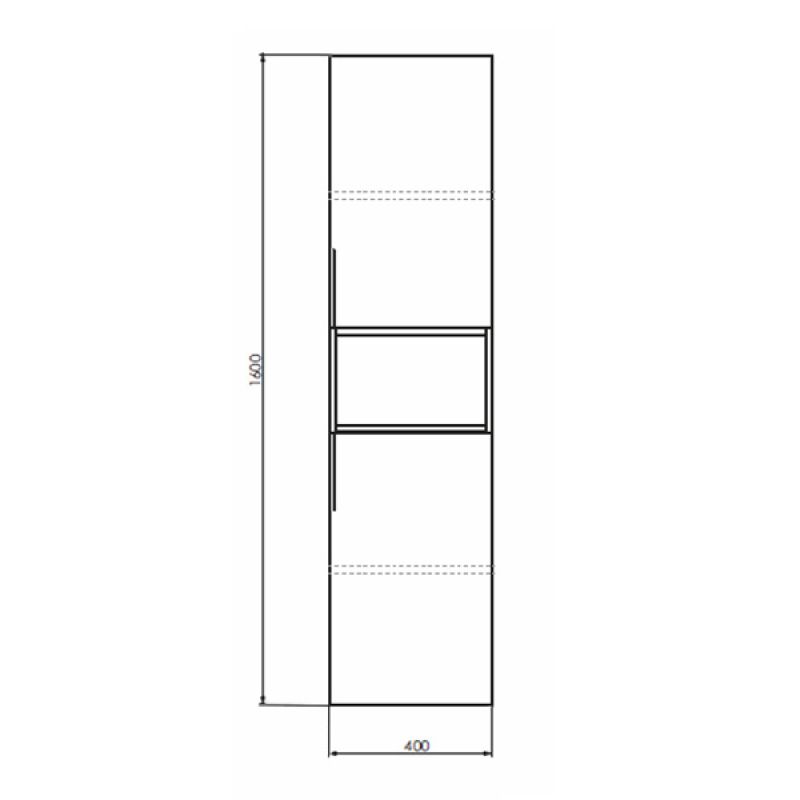 Шкаф пенал Comforty  "Штутгарт-40" 00004151544 дуб тёмно-коричневый