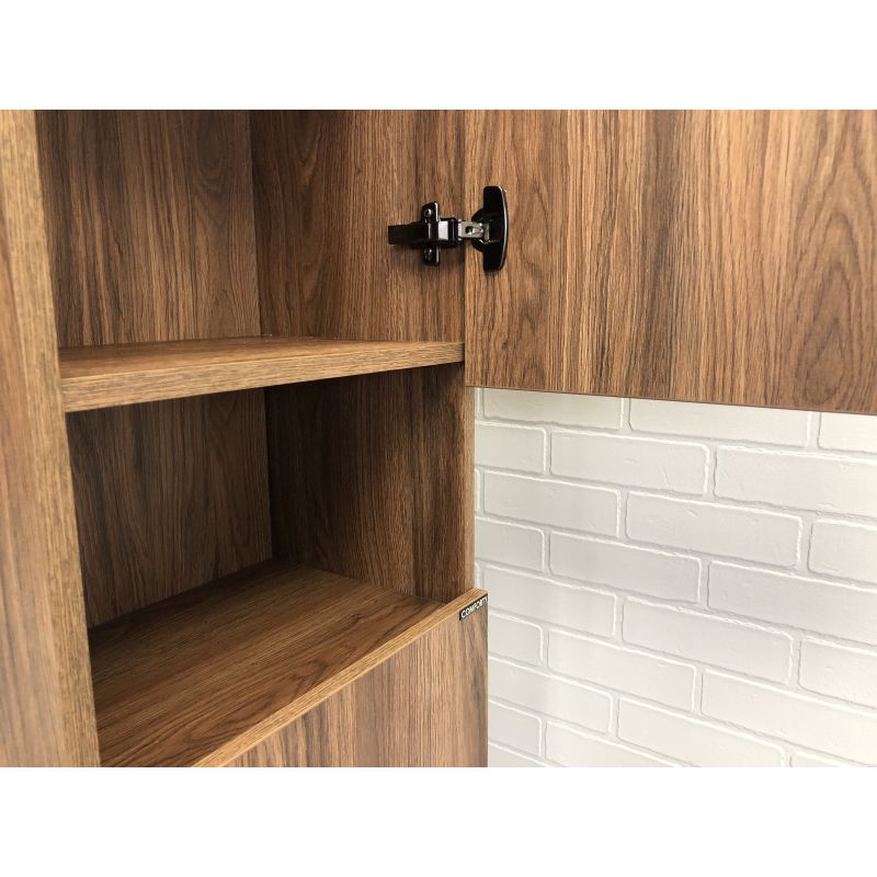 Шкаф пенал Comforty "Бордо-40" 00-00007266 дуб темно-коричневый