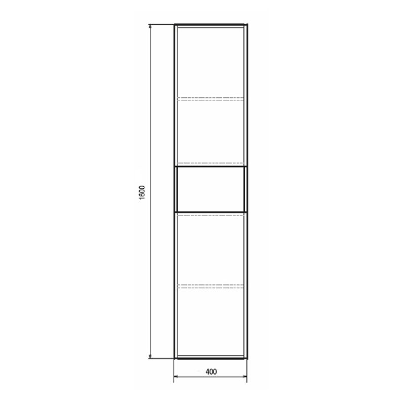 Шкаф пенал Comforty "Бордо-40" 00-00007266 дуб темно-коричневый