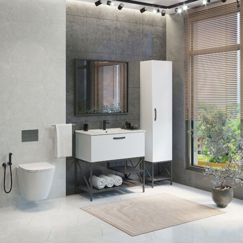 Шкаф пенал Comforty "Бредфорд-40" 00-00009884 белый