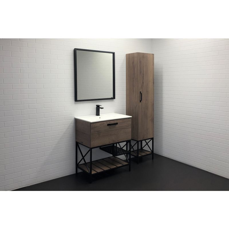 Шкаф пенал Comforty "Бредфорд-40" 00004148004 дуб темный