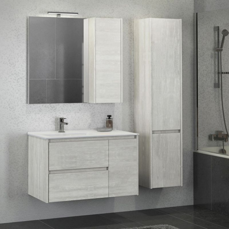 Шкаф пенал Comforty "Бремен-35" 00004142376 дуб белый