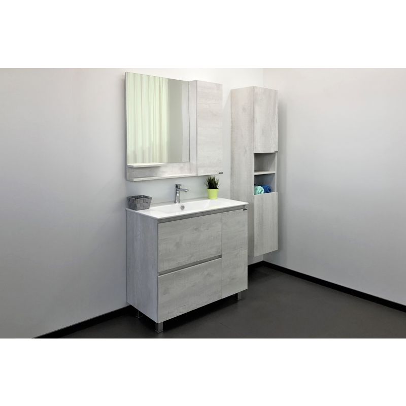 Шкаф пенал Comforty "Верона-35" 00004137140 дуб белый