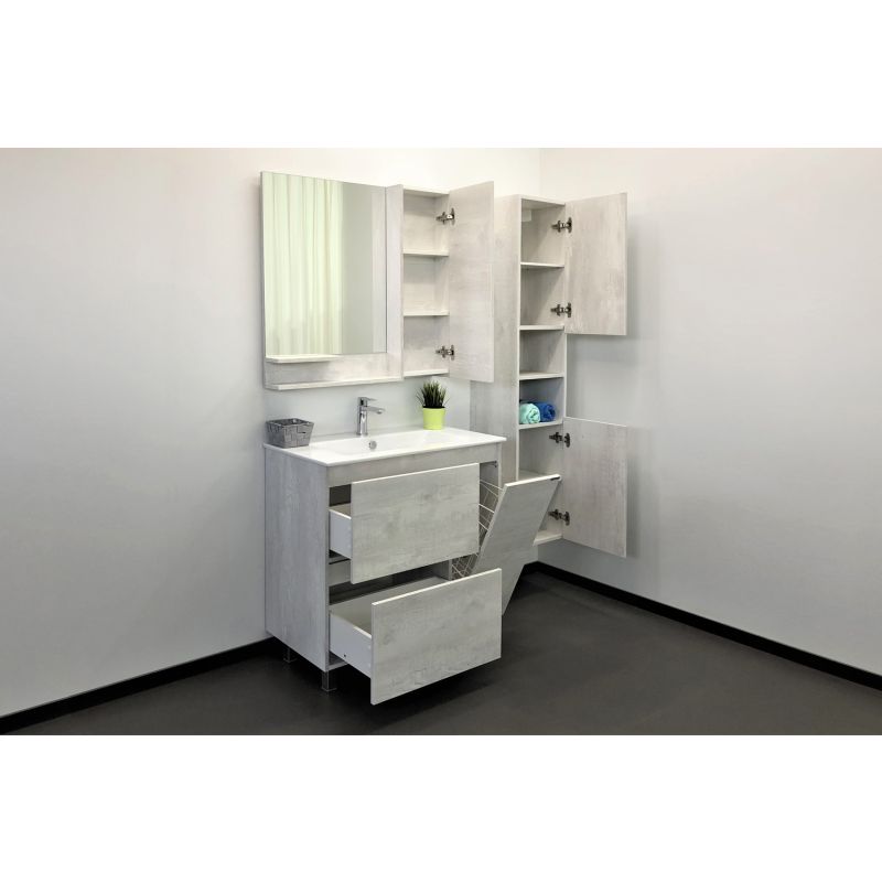 Шкаф пенал Comforty "Верона-35" 00004137140 дуб белый