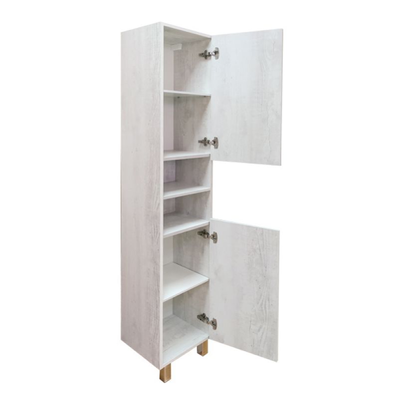 Шкаф пенал Comforty "Верона-35-Н" 00004142368 дуб белый