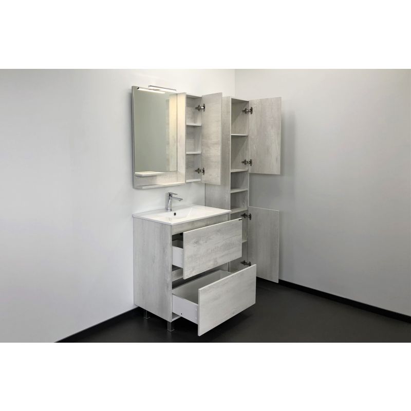 Шкаф пенал Comforty "Верона-35-Н" 00004142368 дуб белый