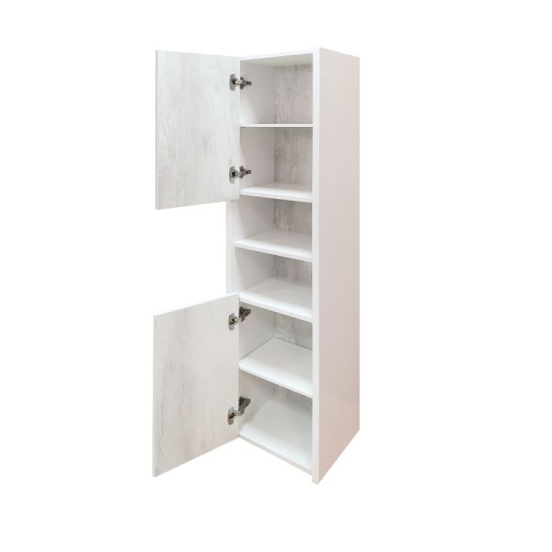 Шкаф пенал Comforty "Женева-35" 00004137139 дуб белый