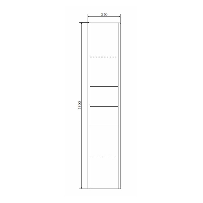 Шкаф пенал Comforty "Женева-35" 00004137139 дуб белый