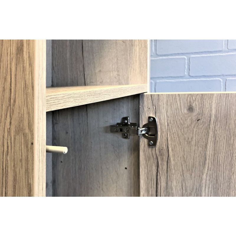 Шкаф пенал Comforty "Клеон-40" 00-00003947 белый/дуб дымчатый