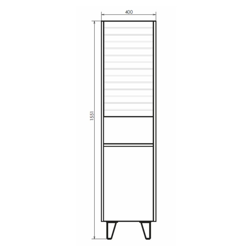 Шкаф пенал Comforty "Клеон-40" 00-00003947 белый/дуб дымчатый