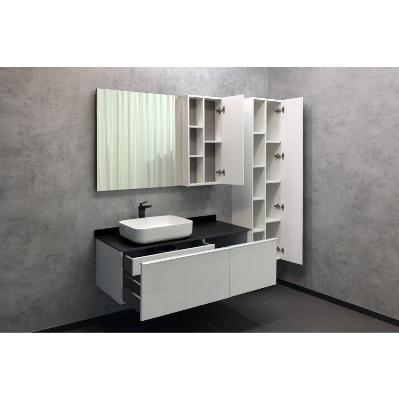 Шкаф пенал Comforty "Милан-40" 00004136467 белый глянец