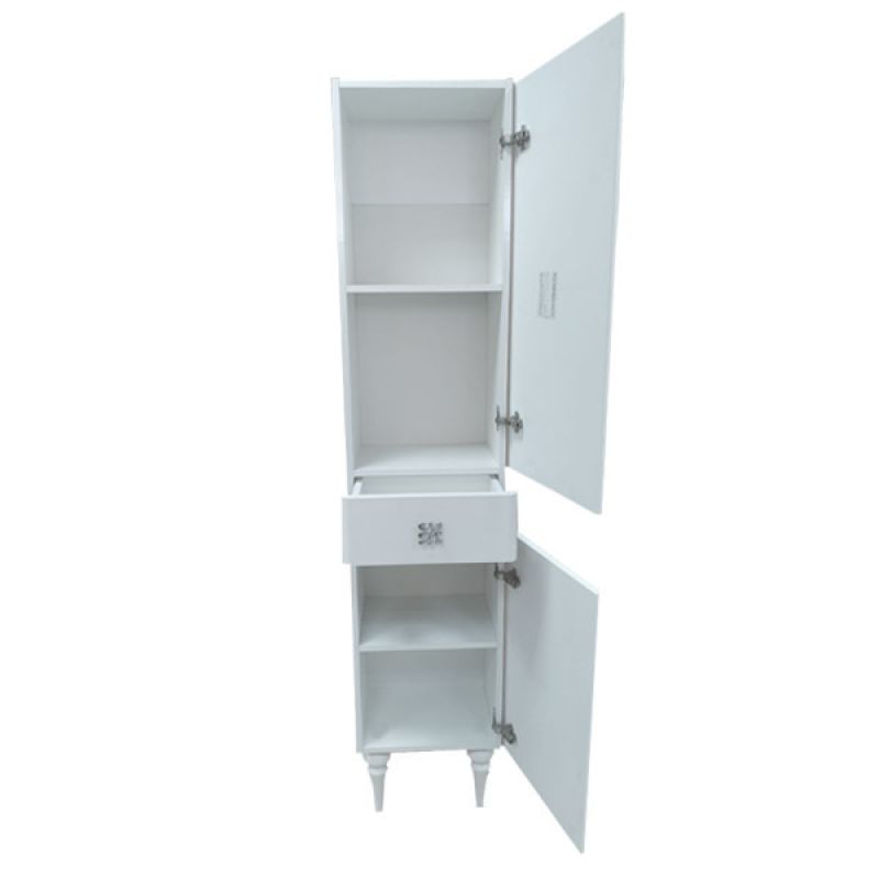 Шкаф пенал Comforty "Монако-40" 00003129168 правая белый глянец