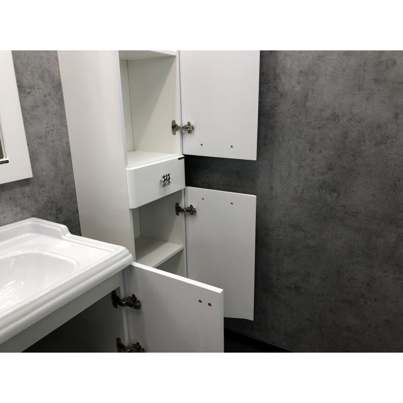 Шкаф пенал Comforty "Монако-40" 00003129168 правая белый глянец