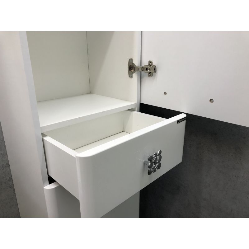 Шкаф пенал Comforty "Монако-40" 00003129168 правая белый глянец