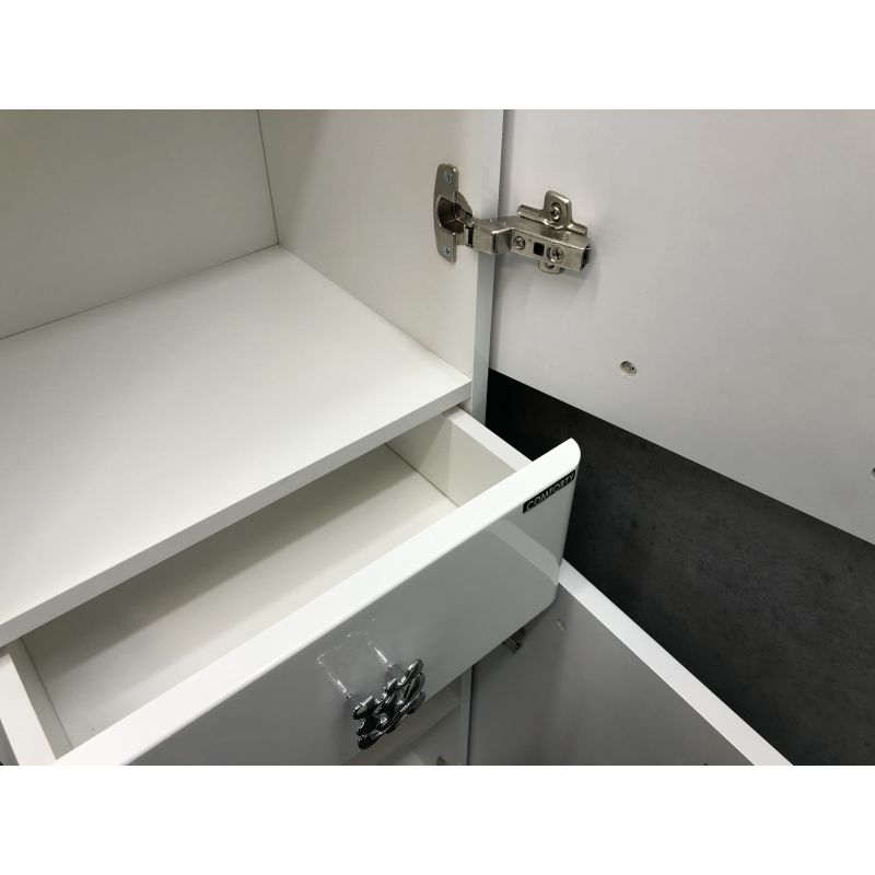 Шкаф пенал Comforty "Монако-40" 00003129168 правая белый глянец