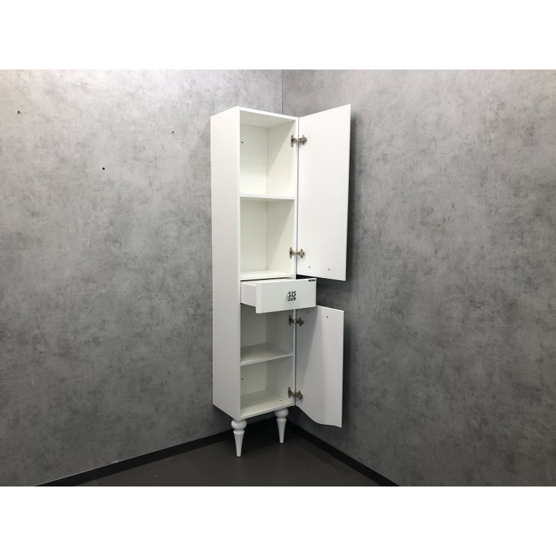 Шкаф пенал Comforty "Монако-40" 00003129168 правая белый глянец