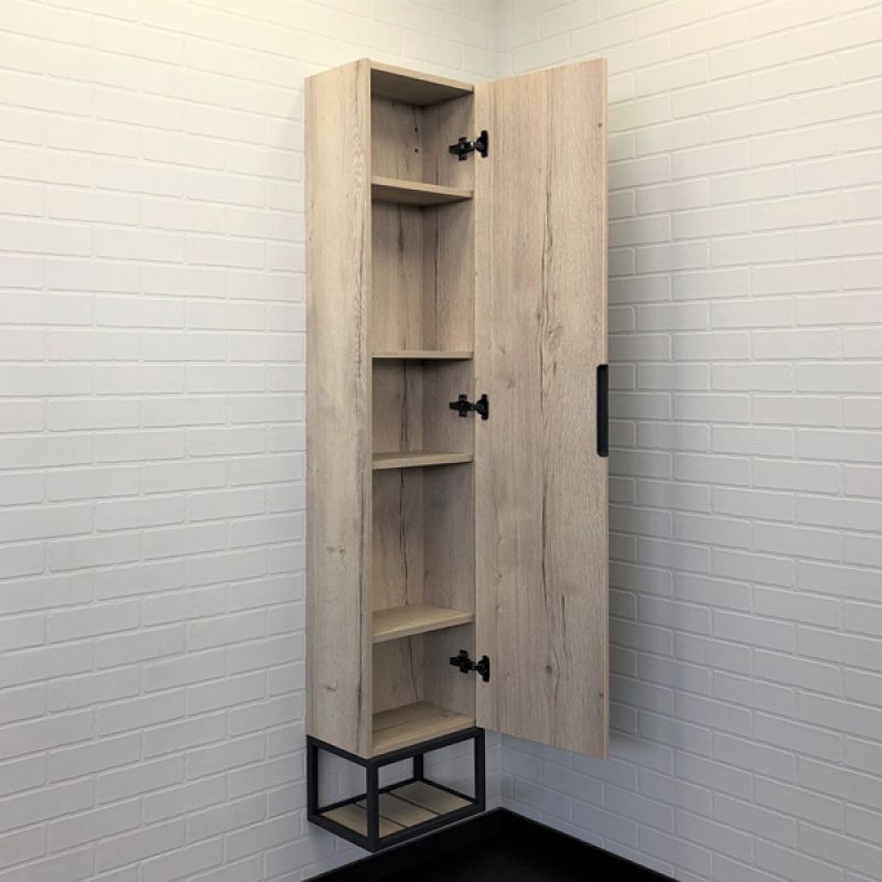 Шкаф пенал Comforty "Порто-35" 00-00009981 дуб дымчатый