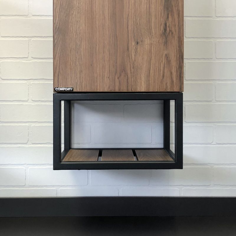 Шкаф пенал Comforty "Порто-35" 00-00009982 дуб темно-коричневый