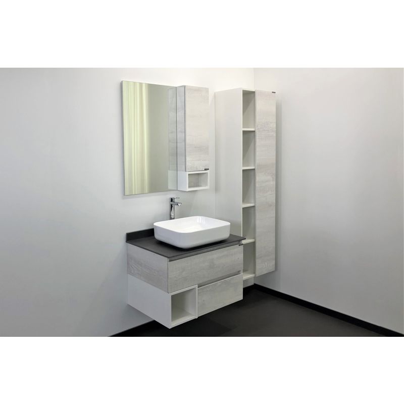 Шкаф пенал Comforty "Прага-45" 00004136272 дуб белый