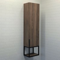 Шкаф пенал Comforty "Равенна Лофт-35" 00-00006913 дуб темно-коричневый