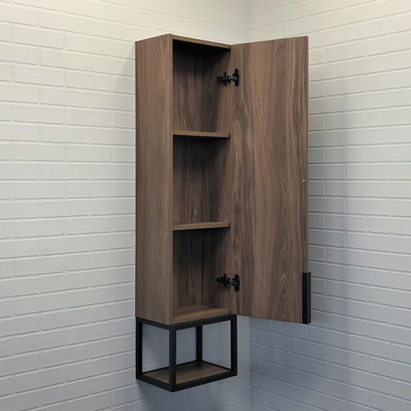 Шкаф пенал Comforty "Равенна Лофт-35" 00-00006913 дуб темно-коричневый