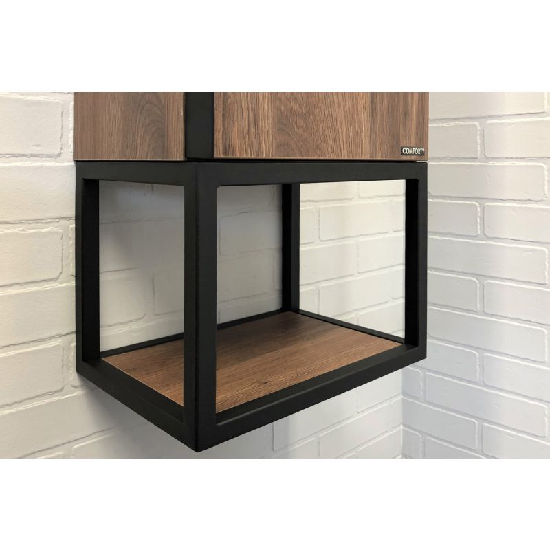 Шкаф пенал Comforty "Равенна Лофт-35" 00-00006913 дуб темно-коричневый