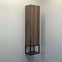 Шкаф пенал Comforty "Равенна Лофт-35" 00-00006913 дуб темно-коричневый