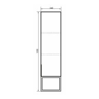 Шкаф пенал Comforty "Равенна Лофт-35" 00-00006913 дуб темно-коричневый