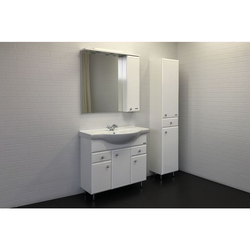 Шкаф пенал Comforty "Сочи-35" 00004136987 белый глянец