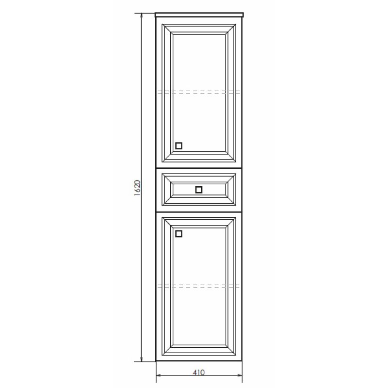 Шкаф пенал Comforty "Феррара-40" 00004148010 белый глянец