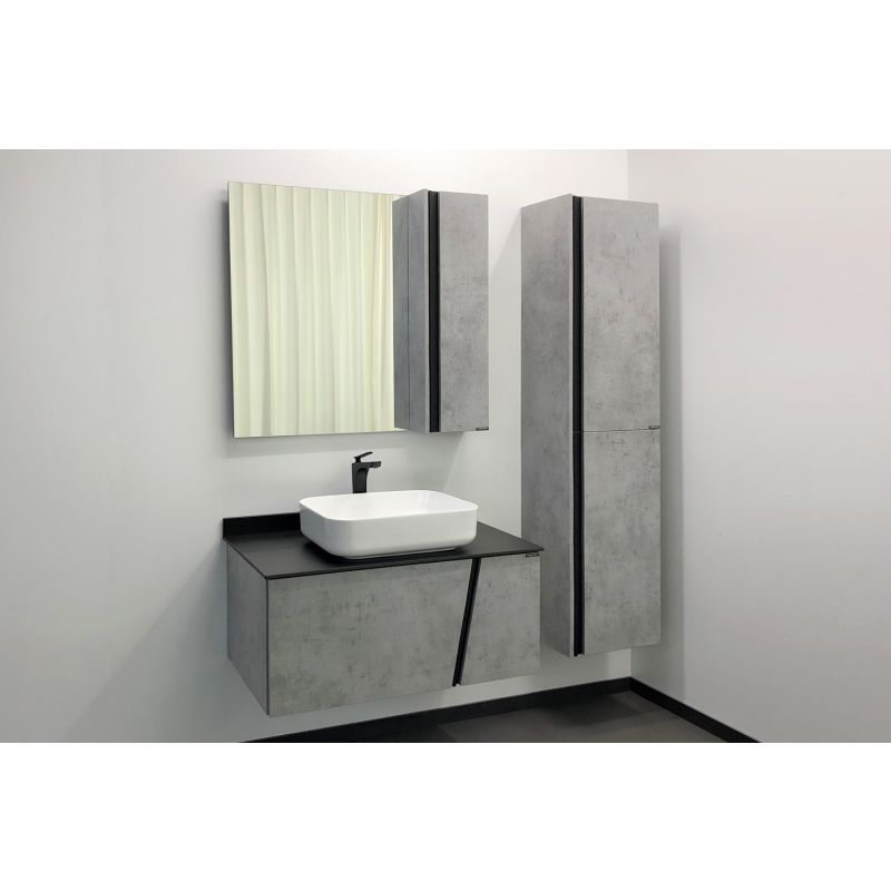 Шкаф пенал Comforty "Эдинбург-40" 00004147998 бетон светлый